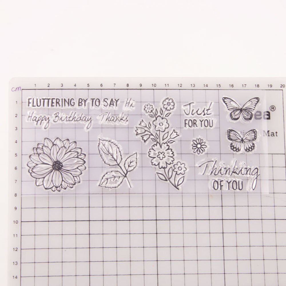 Flower animal Clear Stamps for Scrapbooking Tampons Transparents Seal Background Stamp Card Making Diy: White