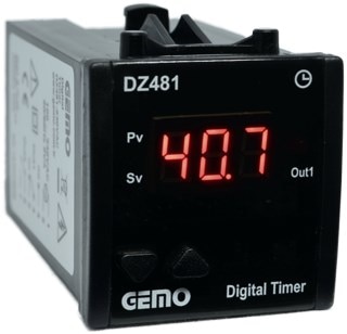Gemo – minuterie numérique 48x48mm, fonction de base, taille frontale, avec sortie 1 (retardée) et 2 sorties, DZ481-230VAC