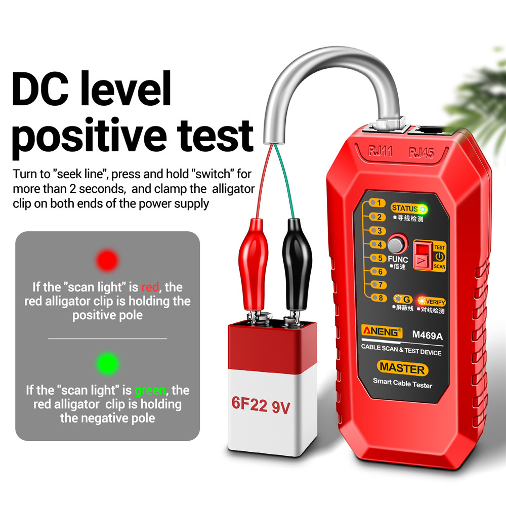 ZoeRax-probador de Cable de red, buscador de línea RJ11 RJ45, rastreador de cables multifunción con sonda, Cable de red LAN Ethernet