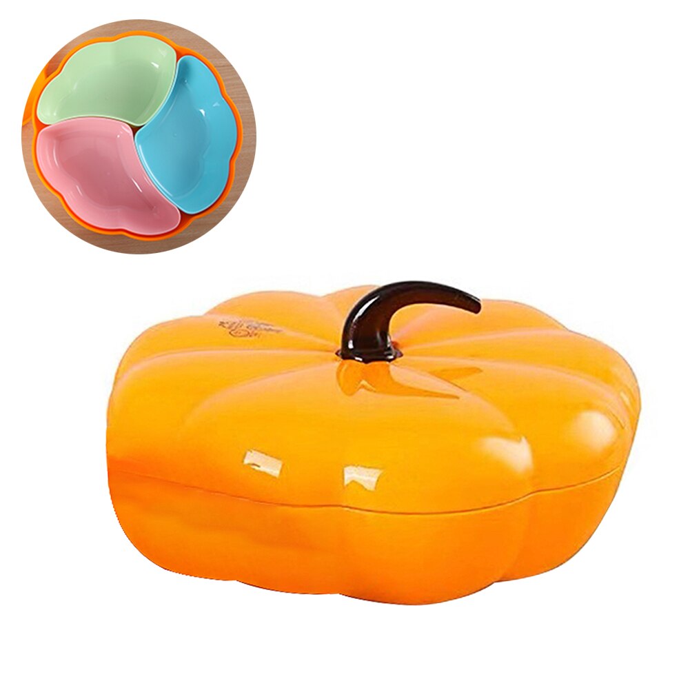 Pumpkin Shape Candy Box Snacks Partition Manager With Lid Wedding Living Room Large Capacity Party Cute Storage Tray Sealed