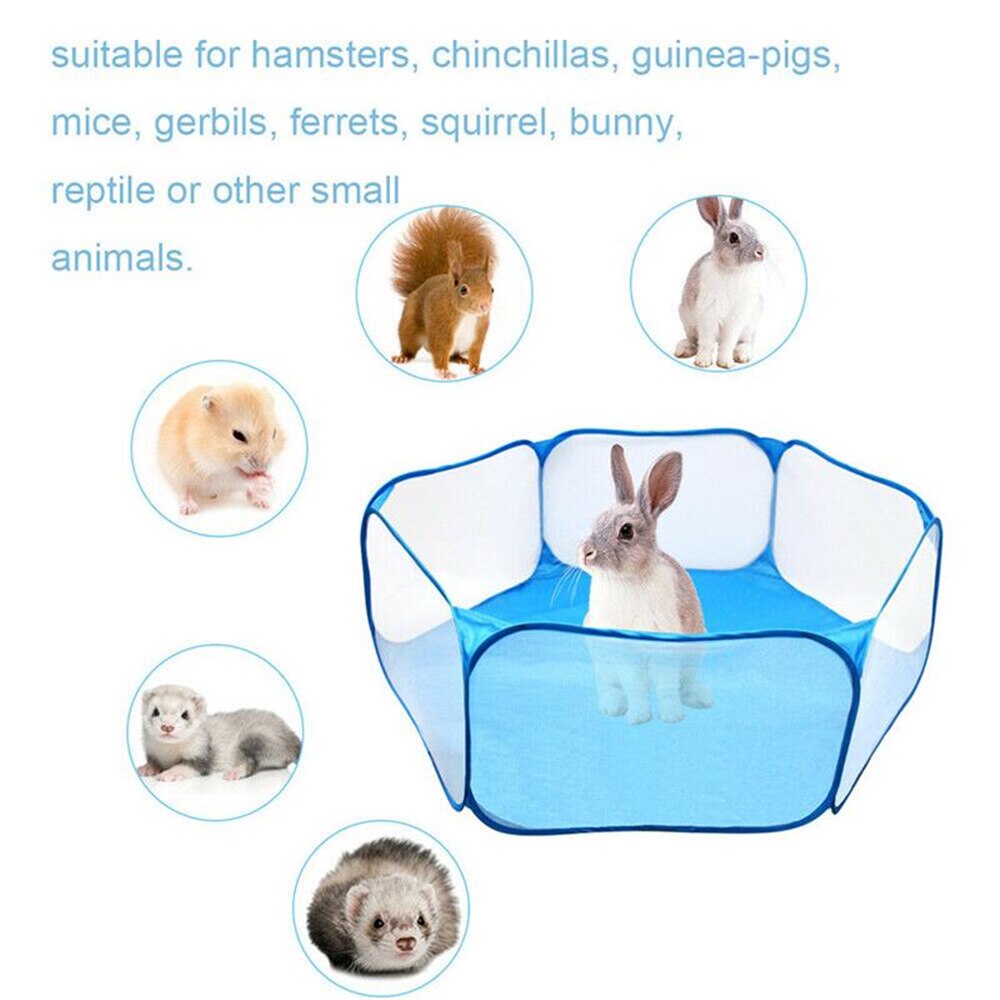 Portable Pet Playpen Pop Open Indoor / Outdoor Small Animal Cage Game Playground Fence for Hamster Chinchillas And Guinea- Pigs
