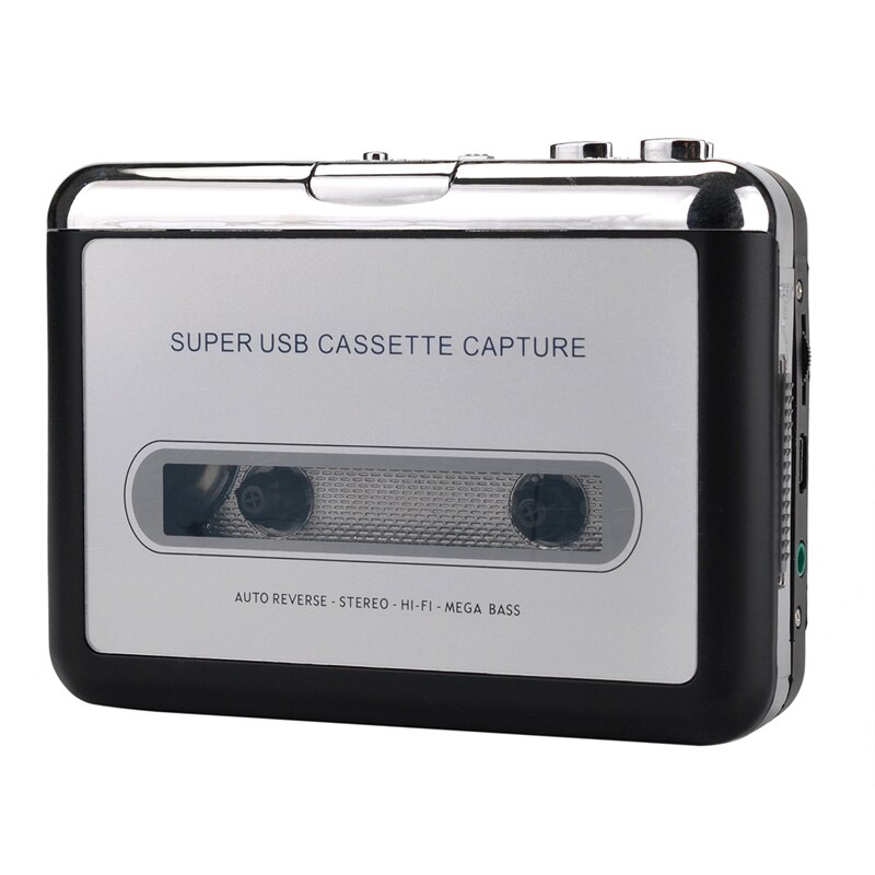 Ezcap218 USB Cassette Convertitore, Convertire Vecchio Nastro di Musica A MP3 Formato Digitale Al Computer, funzione di Auto-Rerverse, Lettore Walkman