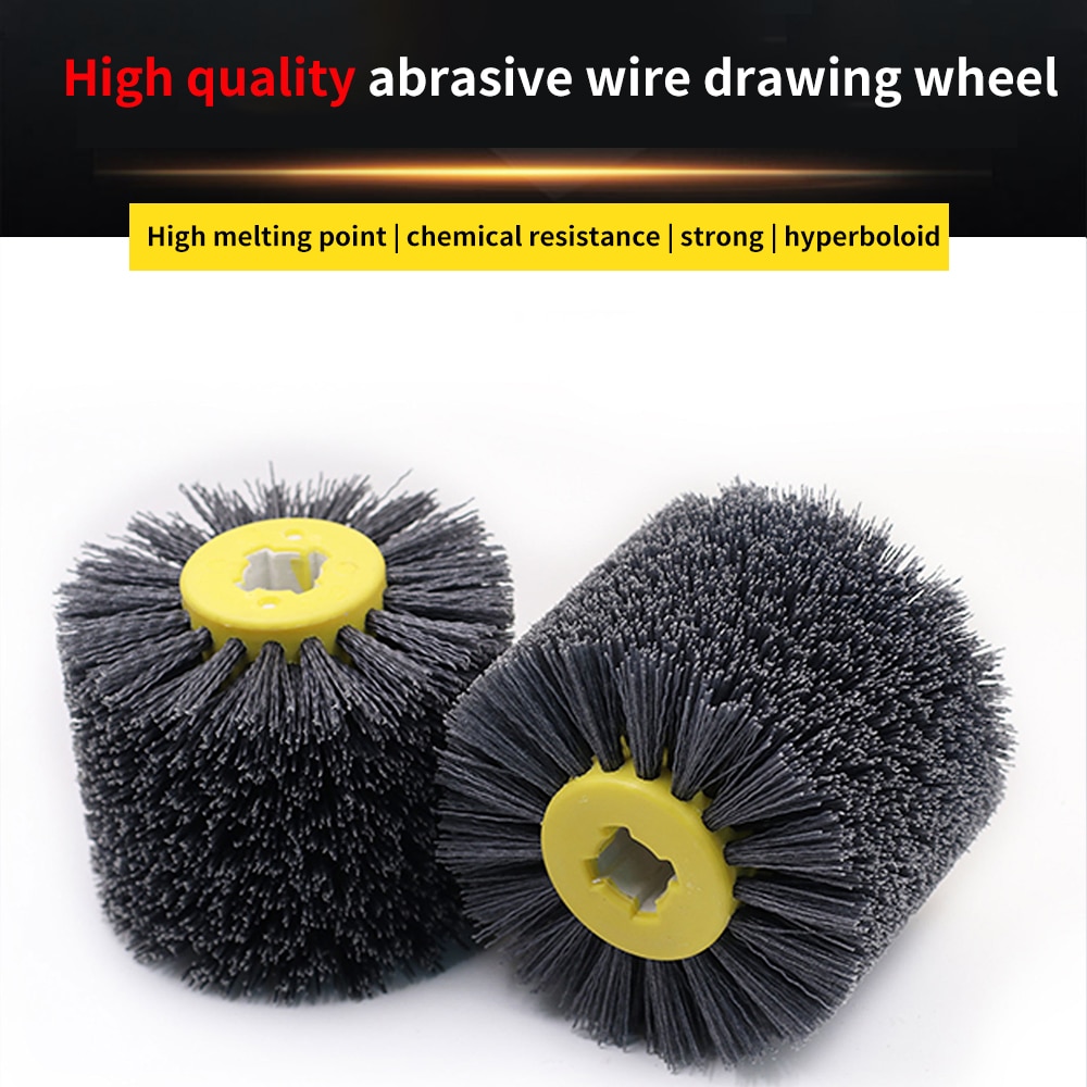 1 stk forskellige specifikationer nylon slibende wire tromle polering hjul elektrisk børste til træbearbejdning metalbearbejdning