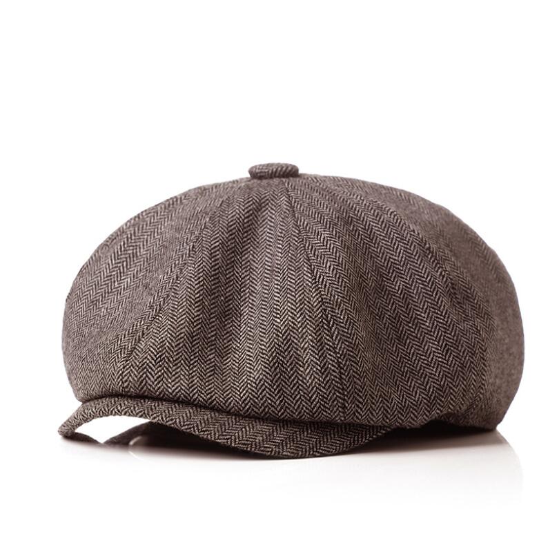 Sombrero de boina Peaky Blinders para hombre y mujer, gorra de artista, gorro octagonal Vintage de espiga, sombrero de calabaza informal para mujer: 6