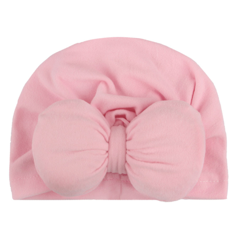Cotton Hat Knotted Bow Headwear Baby Solid Color Indian Turban Newborn Toddler Kids Baby Boy Girl Warm Soft Cap