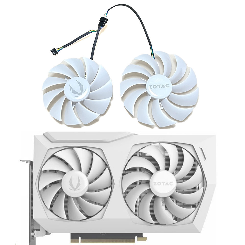 ventilador GPU blanco RTX 3060 AMP de 88MM/100MM, para Zotac RTX 3060 Ti, RTX 3060 AMP blanco, ventilador de refrigeración de tarjeta de vídeo RTX 3070 de doble borde