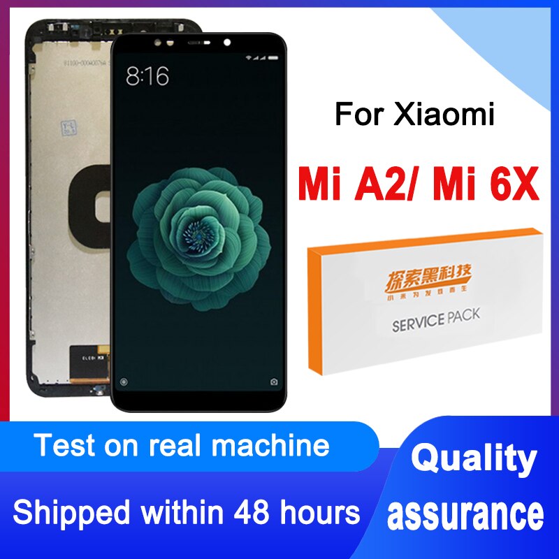 Pantalla de repuesto para Xiaomi Mi A2 MiA2, 100% probada, montaje de digitalizador con pantalla táctil LCD para Mi 6X, 5,99 pulgadas