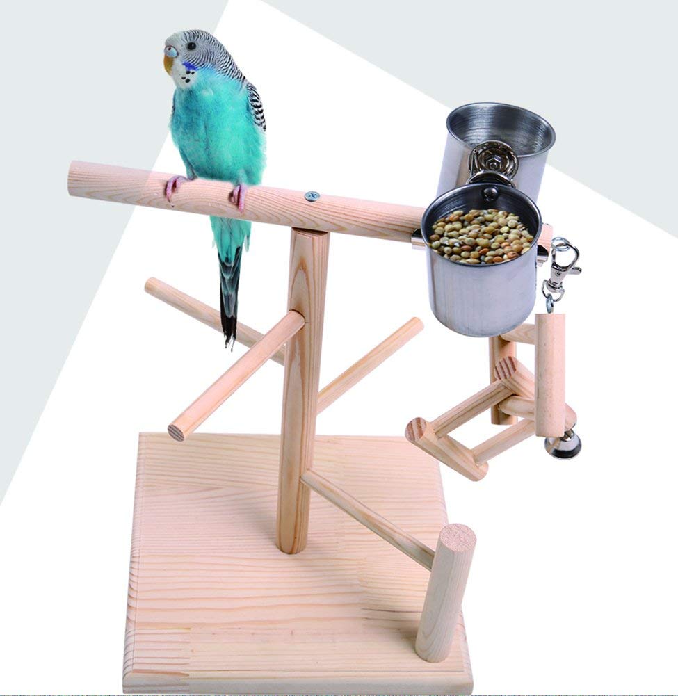 Soporte para loros, parque infantil para aves, percha de madera, soporte de gimnasio, Corralito, juguetes, ejercicio, gimnasio, Conure, Lovebirds