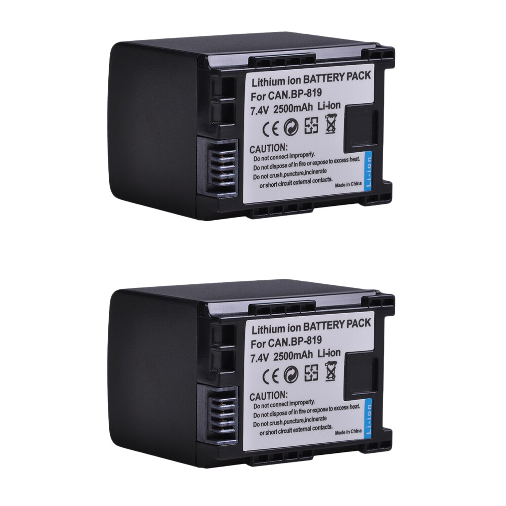 2500mAh 7.4V BP-819 BP 819 BP819 Battery for Canon BP-808 809 819 827 HF200 HF20 HG21 HG20 FS200 FS21 HFM41 HFM400 FS300 FS100.