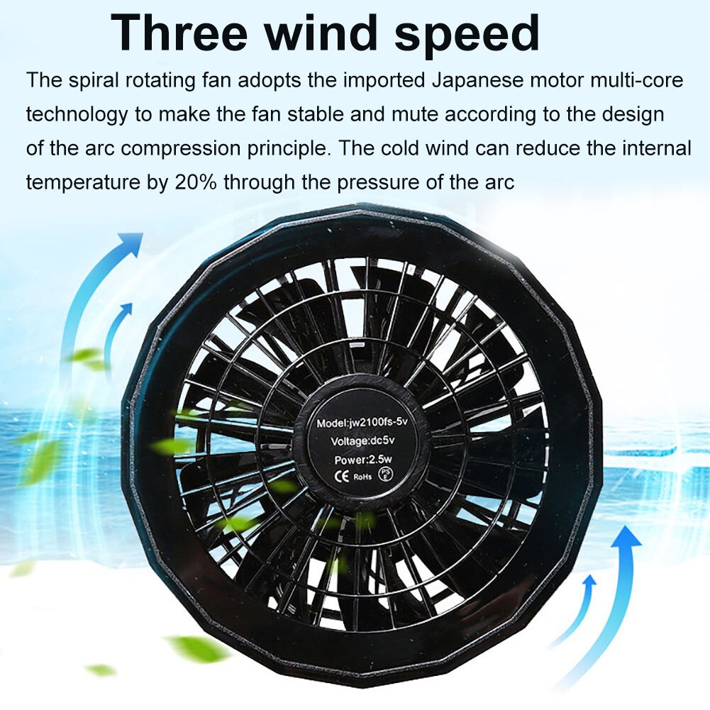 Summer Japanese Air Cooling Fan Reflective Strip Short Sleeve Jacket Electric Welding Site Factory Fan Cooling Working Top Coat