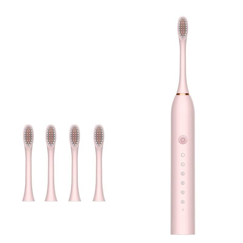 USB Rechargeable Toothbrush Electric 6 Modes Waterproof 4*Replacement Brush-heads Electric Tooth-brush: 03
