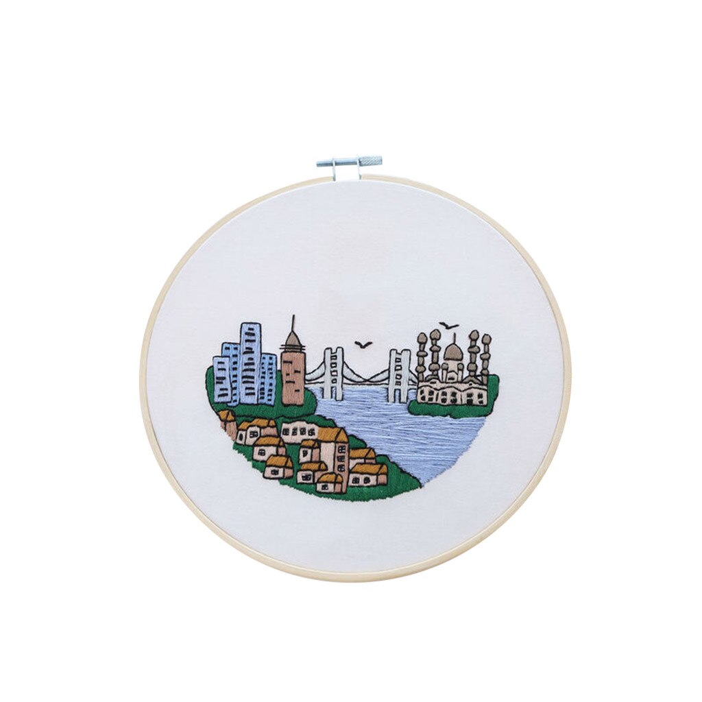 Embroidery Cross Stitch Kit Set for Beginners-Handmade Embroidery DIY Craft European Embroidery Materials Package Needlework: D