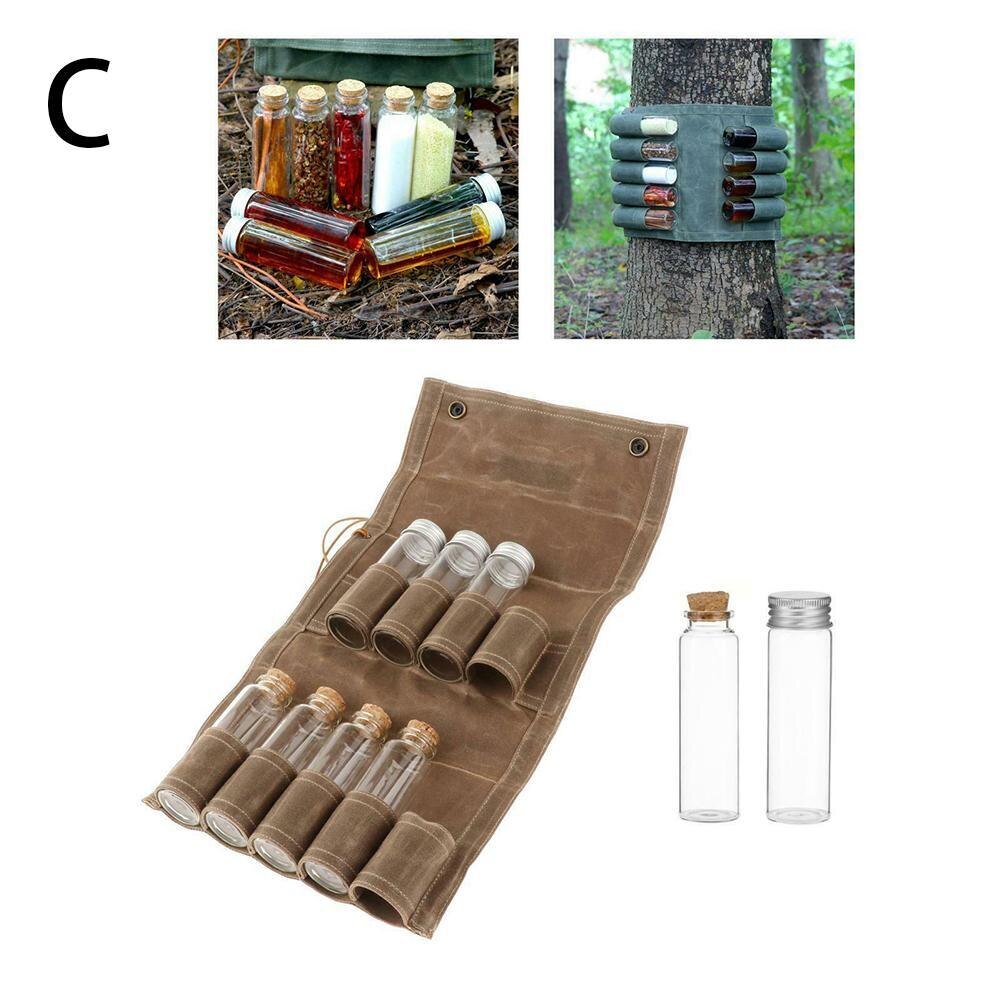 Camping Würze Krug Picknick Gewürz Flasche Gewürz Tasche Menage Lagerung Pfeffer Soße Kochen Gewürze Mit Zinn Können Grillen: C