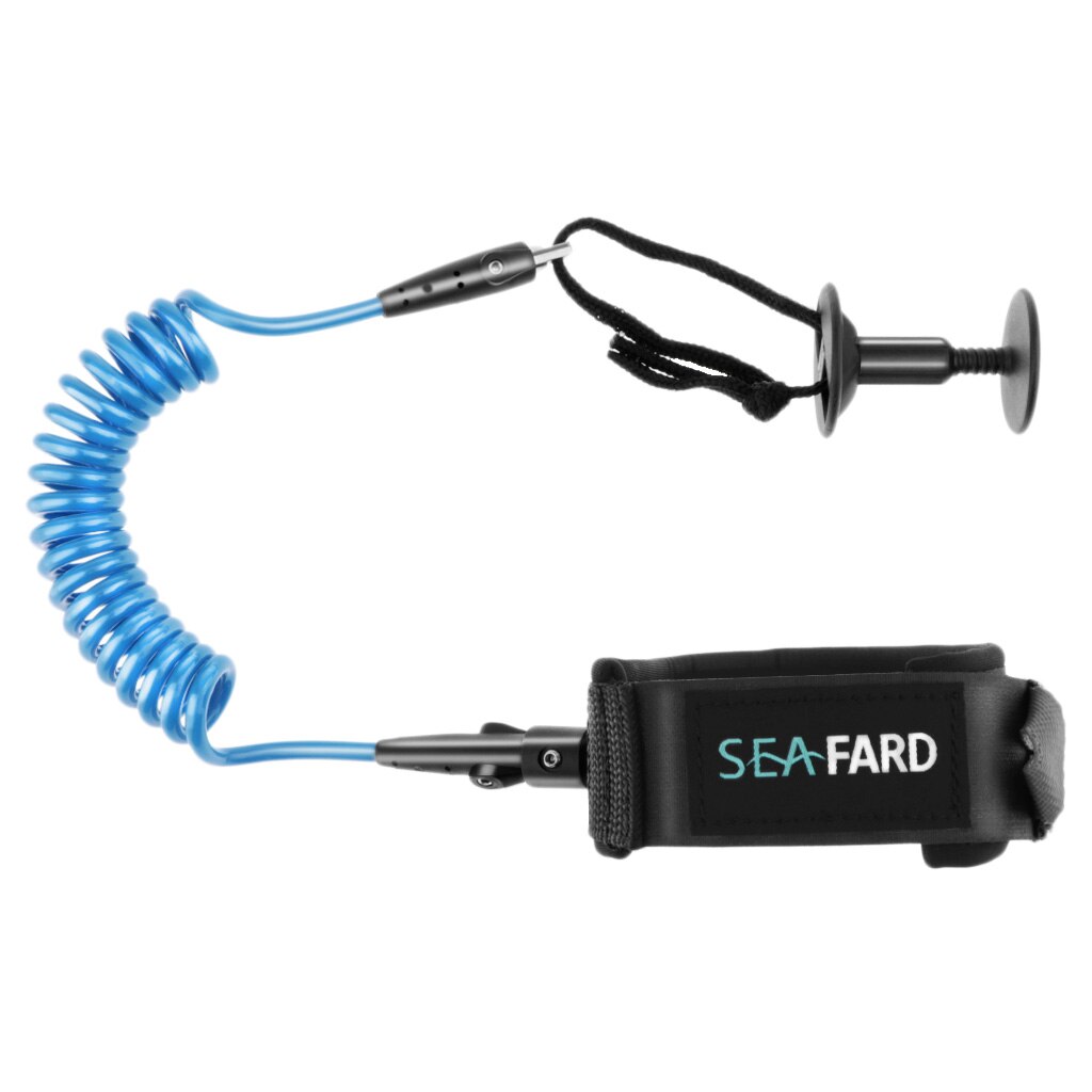 5ft surfbrett-leash-handgelenk-leash-seil-spiralschlaufen für surfen und wassersport &amp; doppelwirbel aus edelstahl