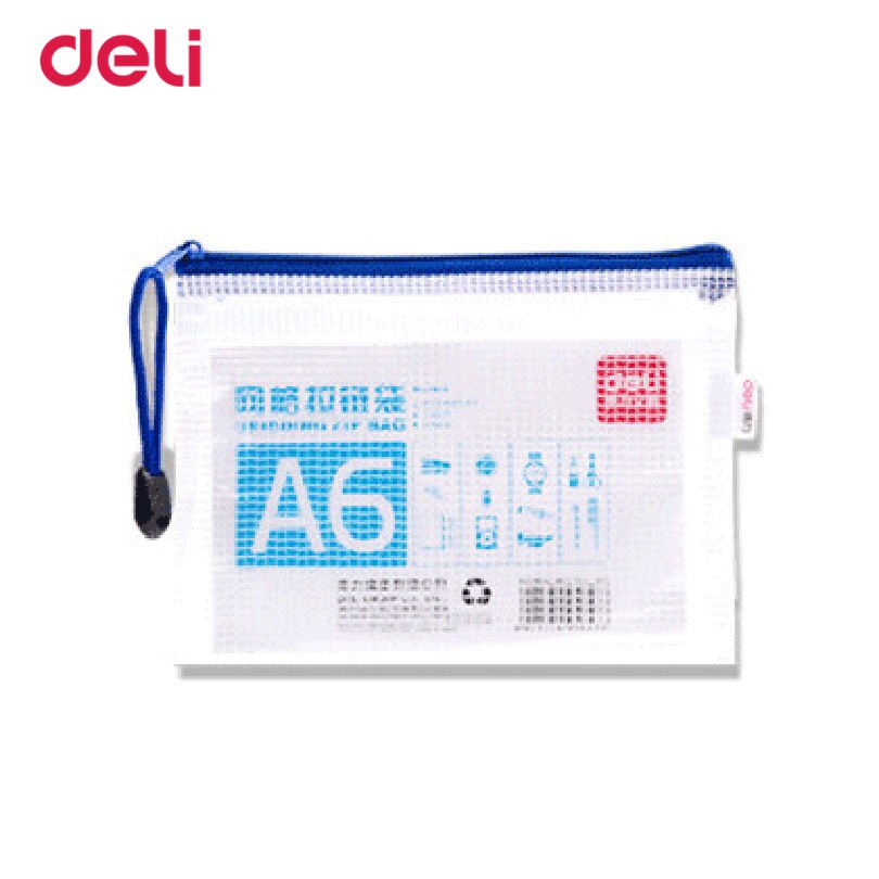 Deli School File Folder For Business Supplies Practical Statioenry Papel A6 Learning Waterproof Office Presentation Folder: 4pcs blue