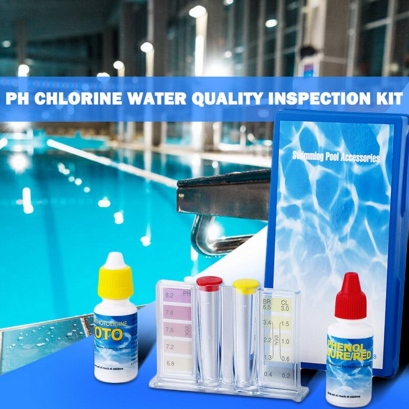Practical Tools Water Test Kit Portable Reagent Home PH Chlorine Testing Swimming Pool Hydrotool Hydroponics Aquarium