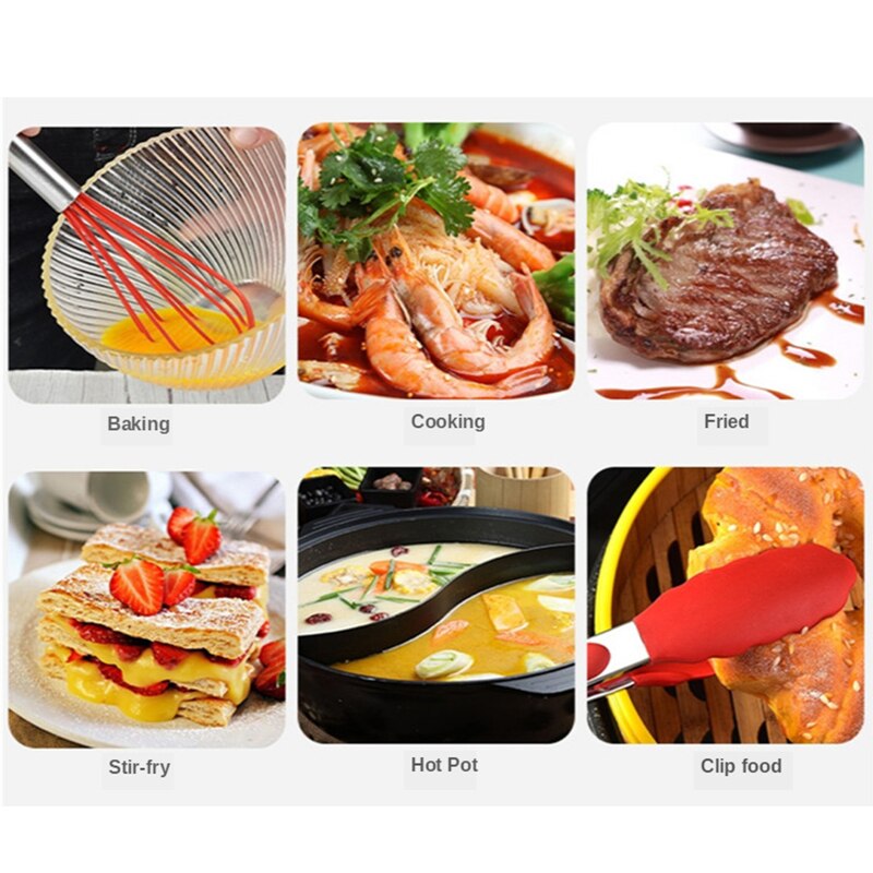 Non-Stick Silicone Cooking Utensils Set Spatula Shovel Cooking Tools Set High Temperature Resistance Kitchenware Accessories