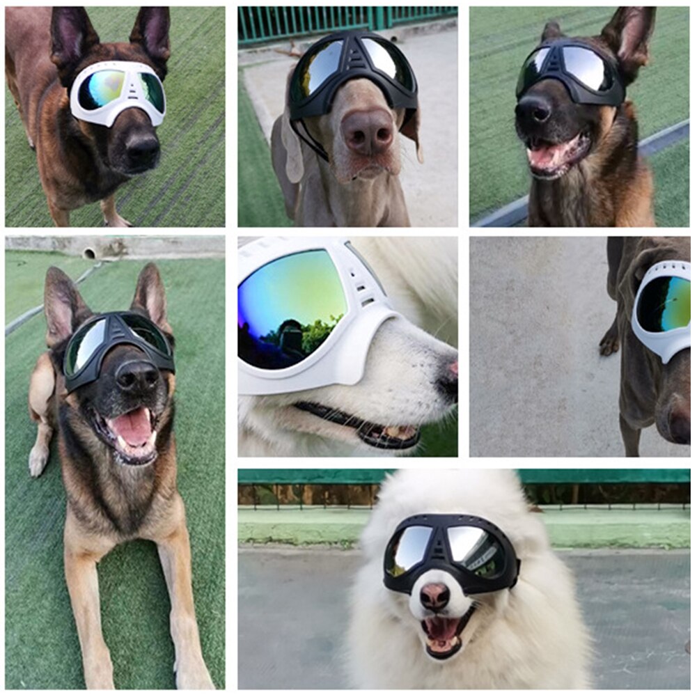 Gafas plegables para perros y mascotas, lentes para mascotas, resistentes al agua, a prueba de nieve, Marco suave, gafas de protección UV para perros
