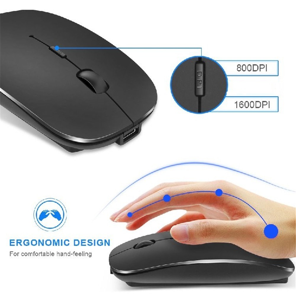 1200 DPI USB Optische Drahtlose Computer Maus Schwarz Weiß 2,4 GHz Ergonomische Mäbenutzen + USB Empfänger Super Dünne Maus Für PC Laptop