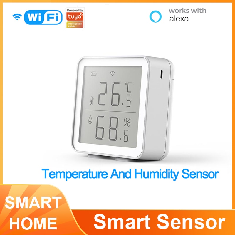 Tuya Wifi Temperatuur En Vochtigheid Sensor Smart Home Indoor Intelligente Linkage Temperatuur En Vochtigheid Abnormale Sensor