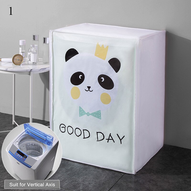 Top Loading Front Loading Washing Machine Cover Waterproof For Drum Washing Machine Case Dust Cover For Pulsator Washing: panda 1