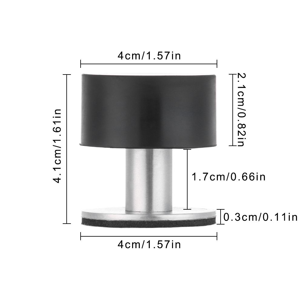 Stainless Steel Rubber Stopper Self Adhesive Door Stopper Practical Non Punch Rubber Floor Protector Door Stop Tool