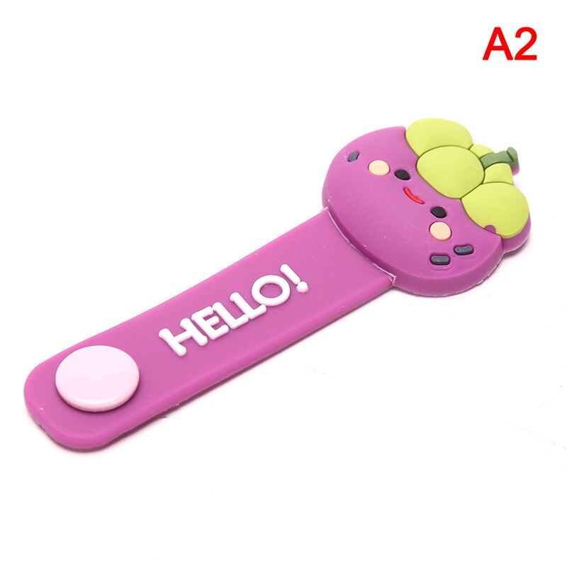 1pc niedliche kabelaufwickler mit frucht- und blumenmotiven, kabelorganisatoren, drahtschutz, markierungen: A2