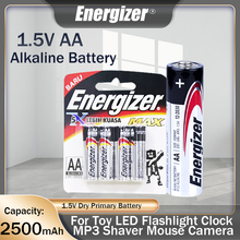 4pcs Original Energizer 1.5V AA LR6 Alkaline Battery For Toy Remote Control Camera Mouse LED Flashlights 2A Dry Primary Batteria