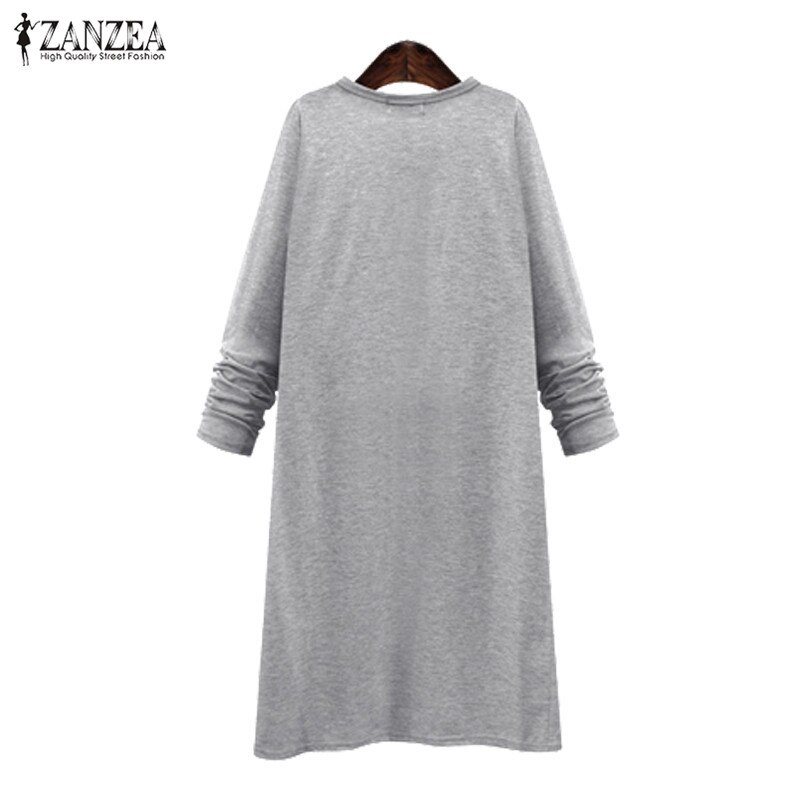 Poncho de talla grande zanzea, cárdigan para mujer, chaquetas largas para mujer, abrigos abiertos, capa, camisas casuales de otoño para mujer.