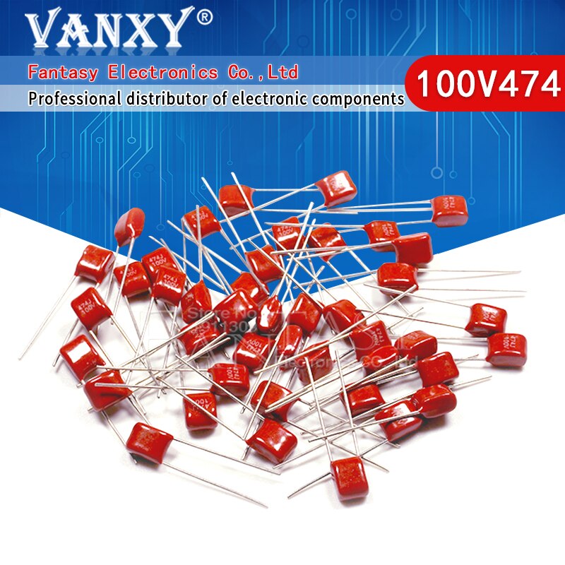 Condensateur en film polypropylène 0.47UF, 10 pièces, 5% UF, pas de 5mm, 470nf 474 100V CBB