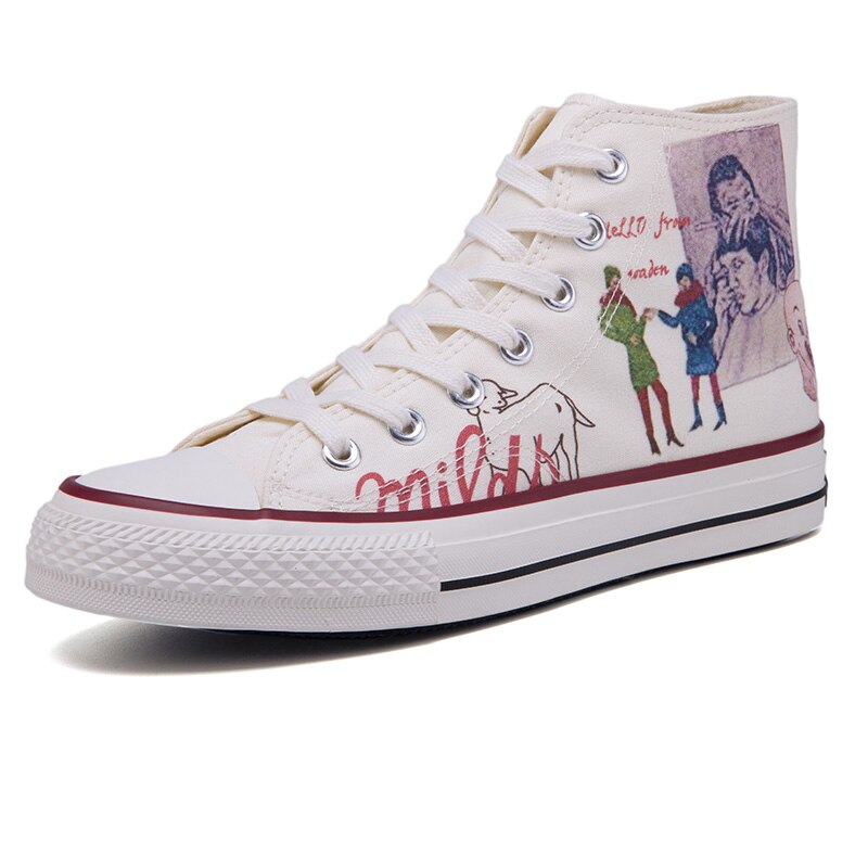 Paar sneakers espadrilles ademende gevulkaniseerde schoenen heren canvas platform schoenen unisex veter casual schoenen canvas: 10