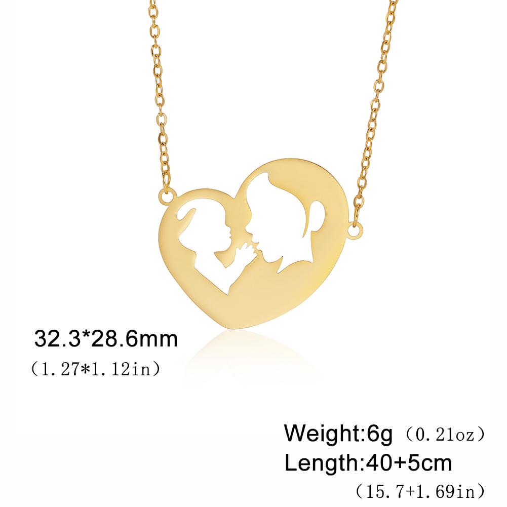 Cazador encantador colgante familiar para mamá, papá, niños, bebé, mujer embarazada, gargantilla de acero inoxidable, joyería, del Día de la madre,