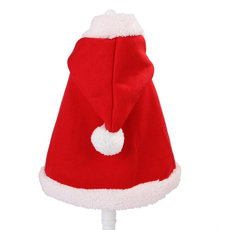 Kæledyr hund kat jul santa hat kappe kappe hvalp fløjl xmas varmt kostume outfit