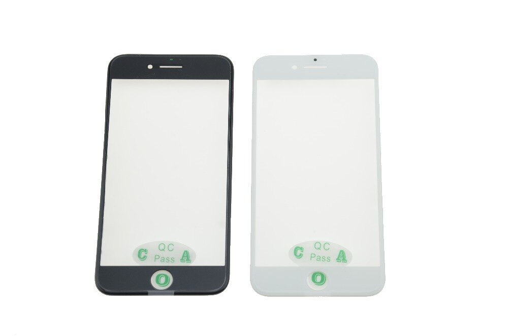 10 pces lcd vidro para iphone 8 plus 7 plus 6s mais tela de vidro frontal com moldura + oca filme para iphone 5s 5 5c substituição de vidro