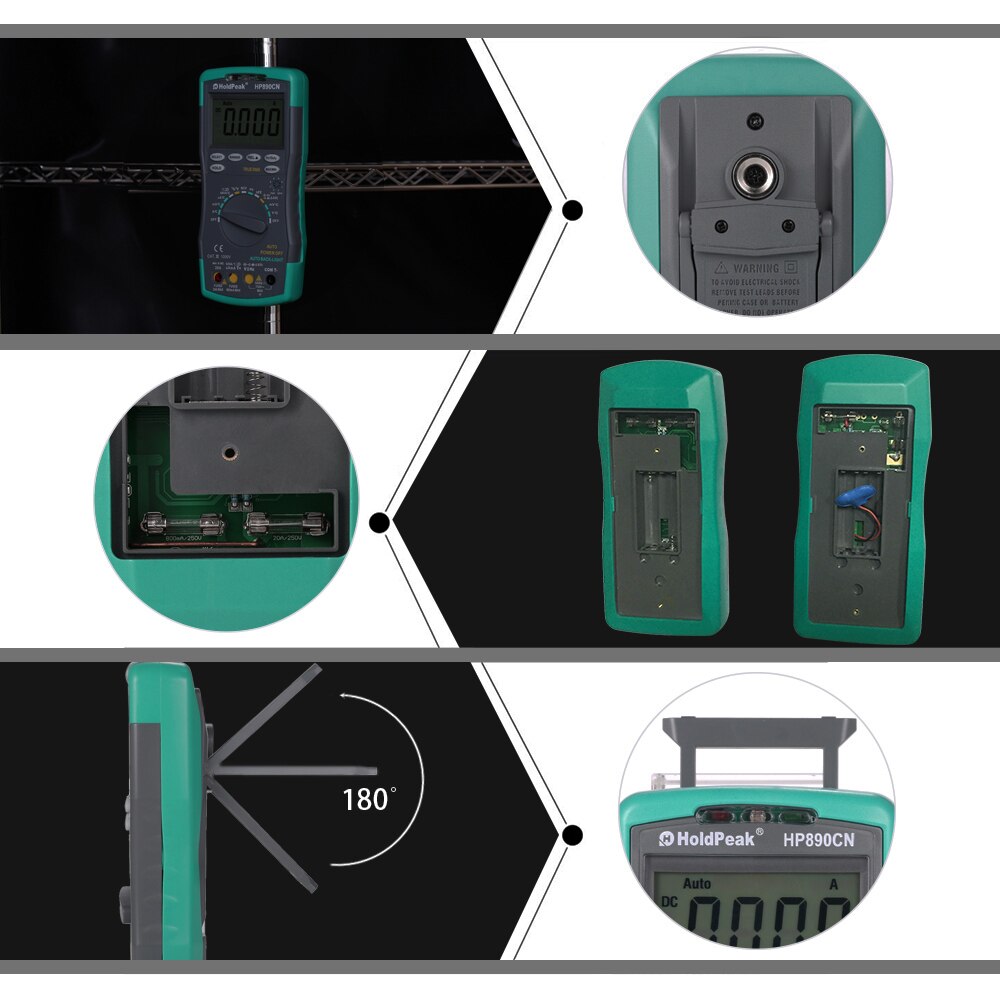 HoldPeak HP890CN Stable LCD Digital Multimeter DC AC Voltage Current HP-890CN Temperature Meaurement Auto Range