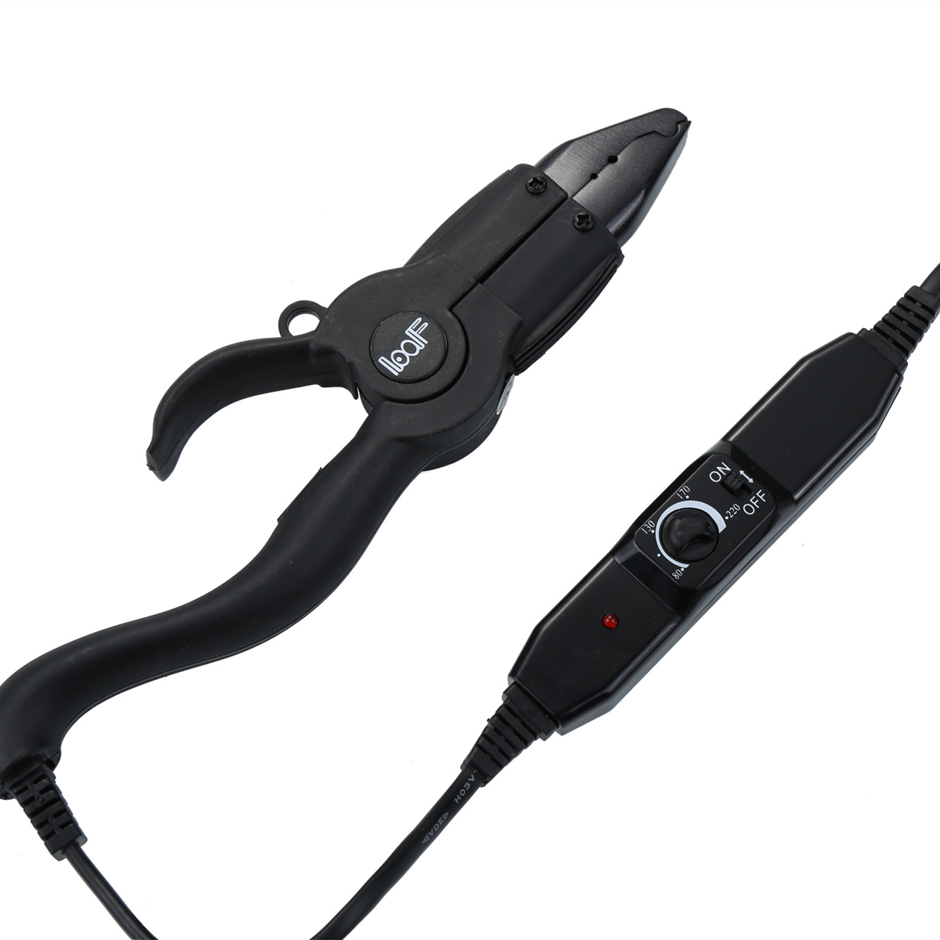 Fusion Hair Extension Iron Keratin Bonding Tool Fusion Heat Connector Adjustable Temperature Fusion Heat Connector EU/US/UK Plug: black