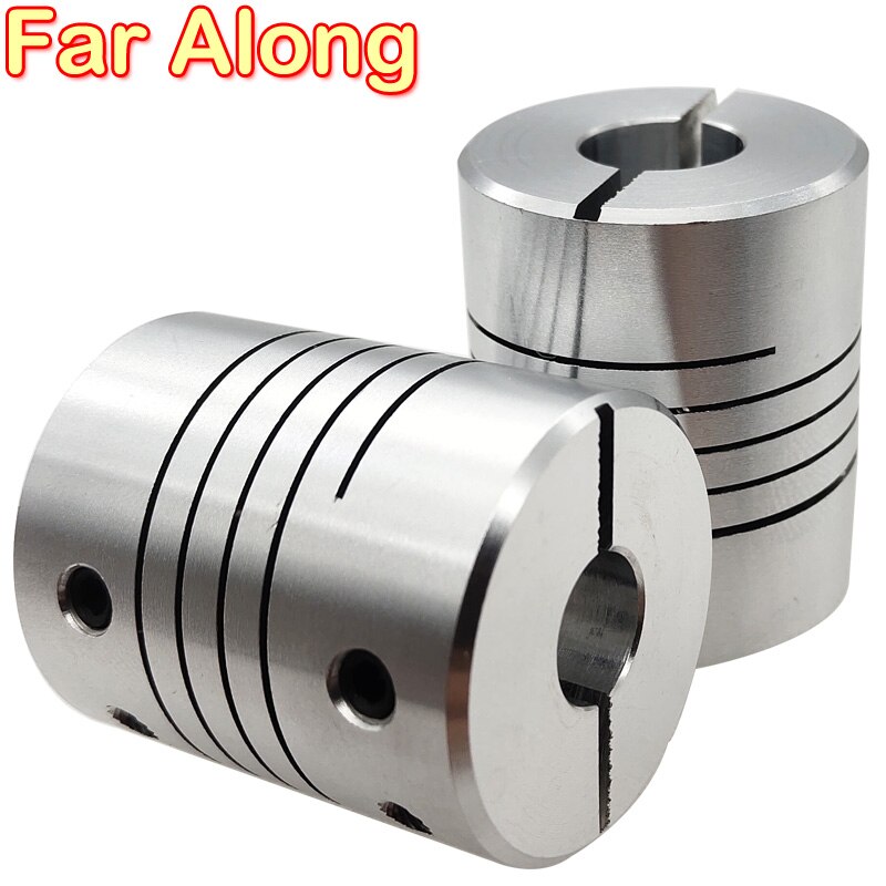 Aluminum Alloy Flexible Coupler Inner diameter 6x6 6x7 6x8 6x10 6x12 7x8 7x10 7x12 8x8 8x10 8x12 10x10 10x12 10x14 12x12 12x14MM
