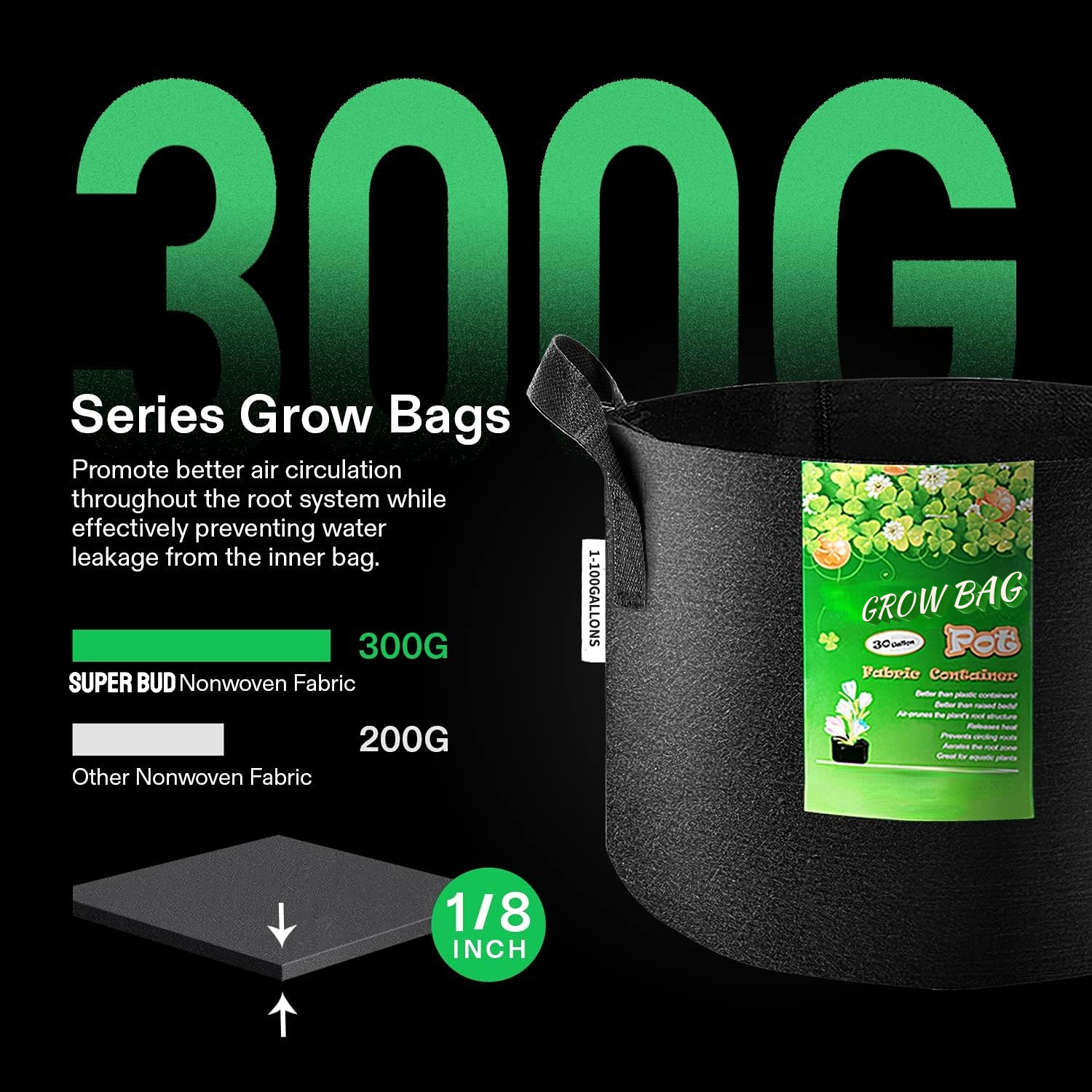 Groeien Zakken Zware Verdikte Niet-geweven Stof Potten Met Handvat Indoor/Outdoor Tuin Groeien Kits 1/2/3/5/7/10/20/30 Gallon