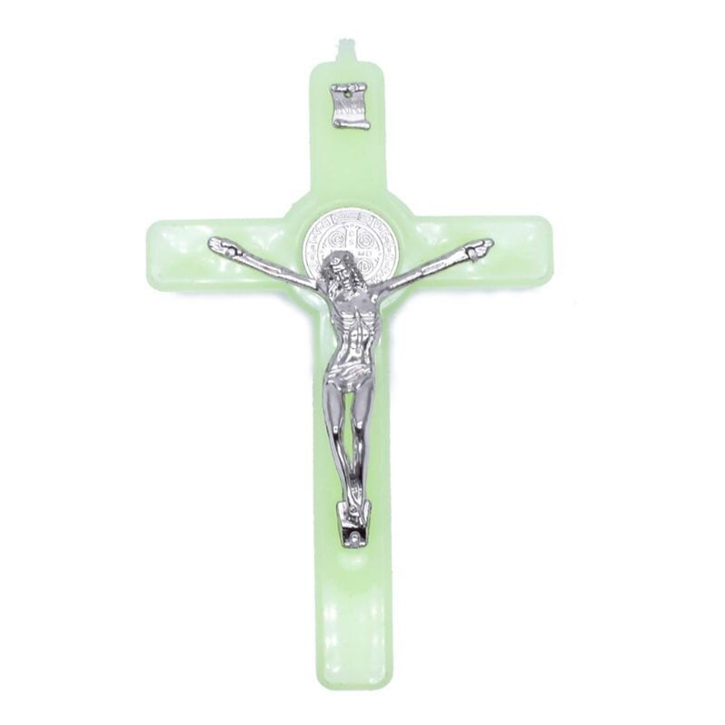 Christus jezus kruis lichtgevende glow in the dark hanger kruisbeeld ornamenten bedels