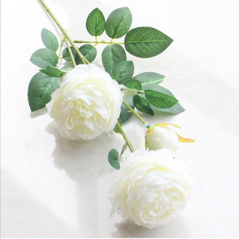 1 bit pionbukett konstgjorda blommor heminredningstillbehör bröllop jul matbord brudbuketter hobby hantverk: 2