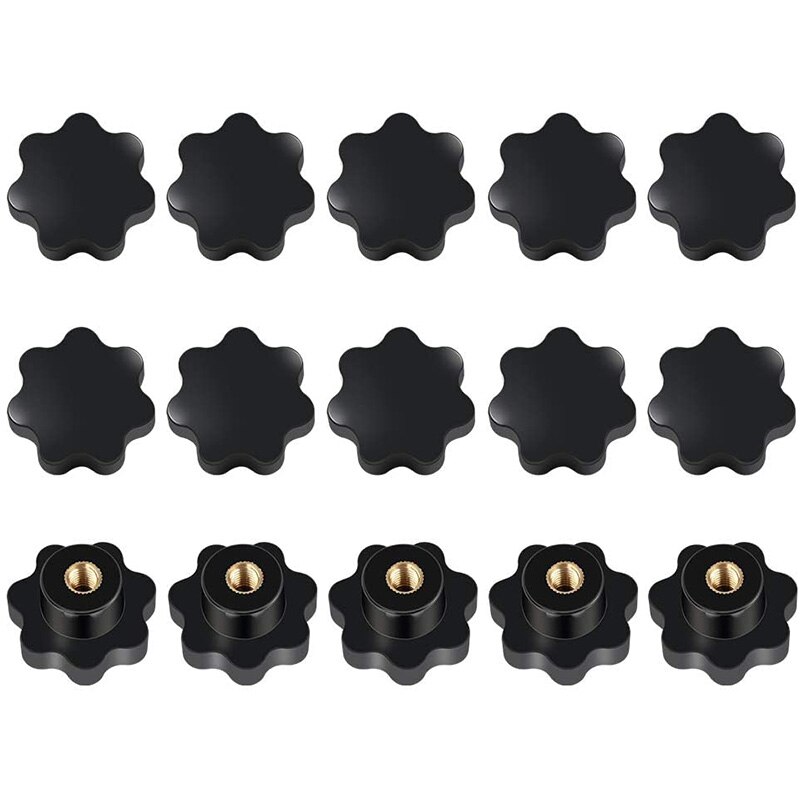 15 pièces molette M8 filetage serrage bouton poignée bouton pour Machine-outil en forme d'étoile bouton filetage: Default Title