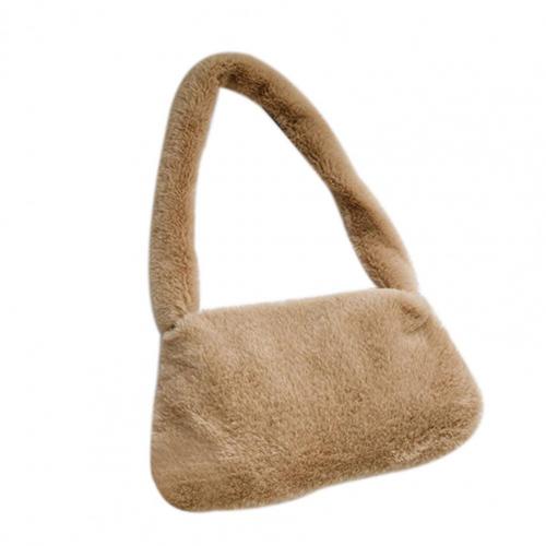 Schultertasche mit leopardenmuster, tragbar, quadratisch, vielseitig kombinierbar, plüsch-achseltasche, bekleidungsaccessoire, tragbare achseltasche mit kuhmuster: Khaki