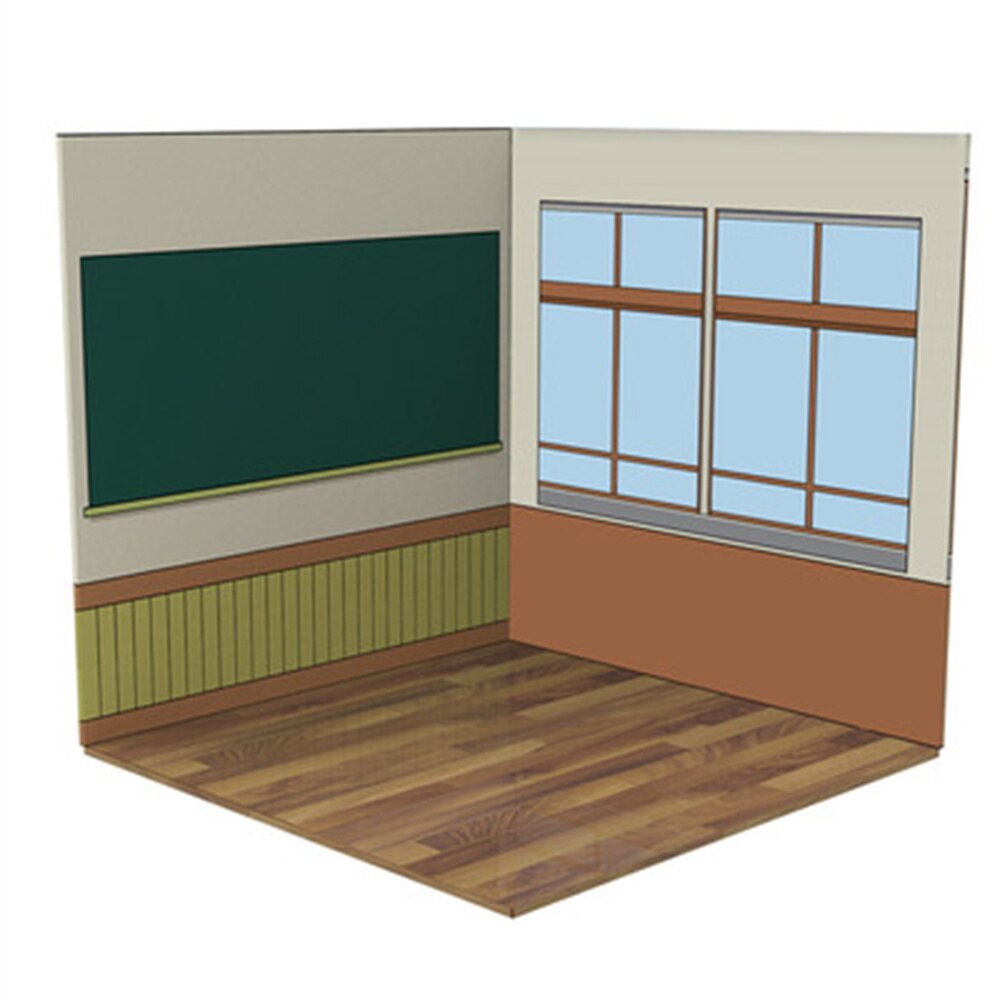 1/12 Japanese Scene Background Doll House Suitable for obj 11 Chinese Style Dollhouse Room Hand Model Soldier Scene Accessories: 09 only dollhouse