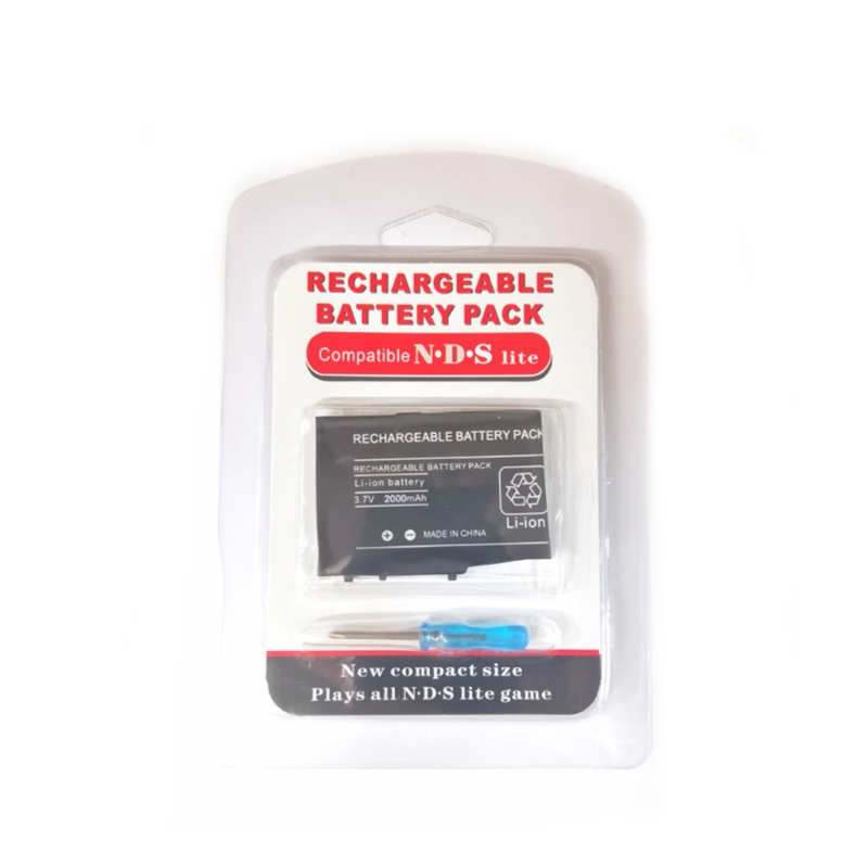 2000mah Battery Compatible with DS Lite Nds Ndsl 3.7V Rechargeable Lithium-ion Battery + Tool Pack Kit