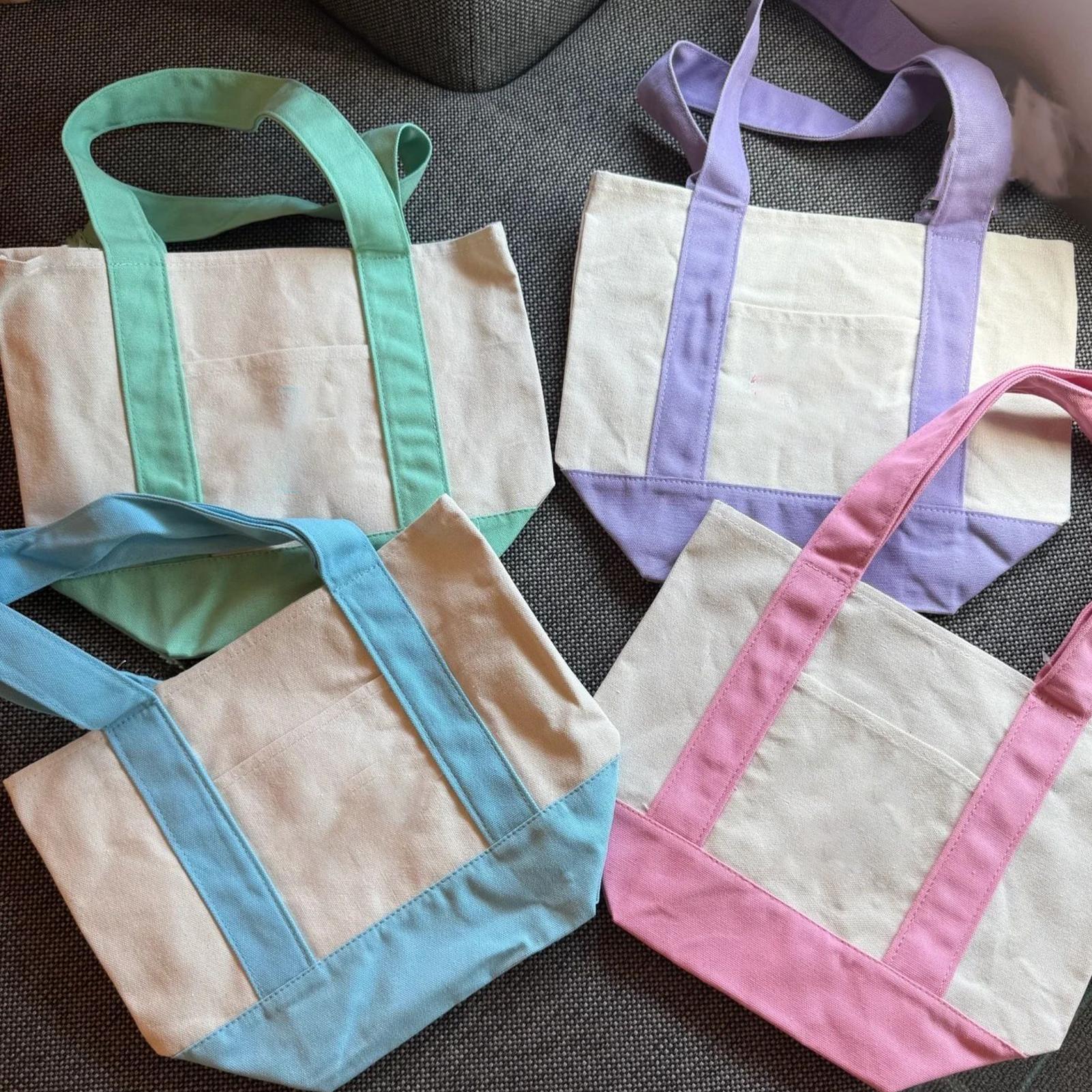 Tygväska i tyg, stora tygväskor, återanvändbara matväskor, trendig shoppingväska för camping, enkla axelväskor