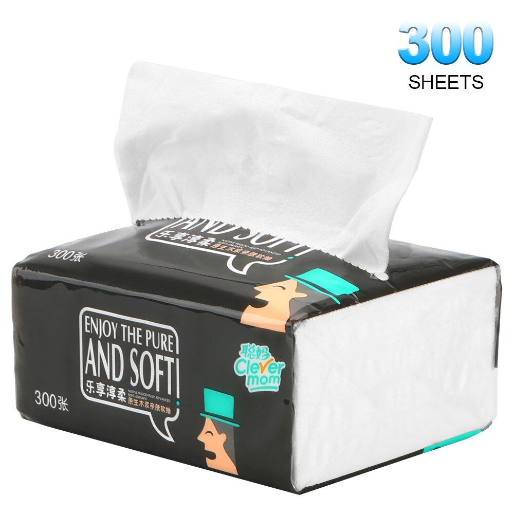 Engangs 3 lag 300 ark toiletpapir middagsbord servietter til husholdningsbrug rent træmasse papirhåndklædeservietter