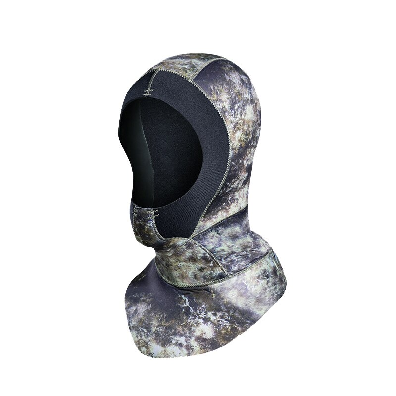 3mm Scuba wetsuit hood Diving Hood With Shoulder dive hood cap for cold water scuba dive sports camo Cap Waterproof keep warming: 3mm Camo Green / XXL