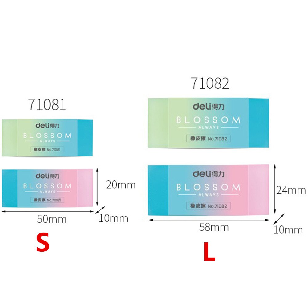 Novo 1pc borrachas de borracha colorida durável flexível lápis borracha estudantes artigos de papelaria material escolar para crianças: S-color random