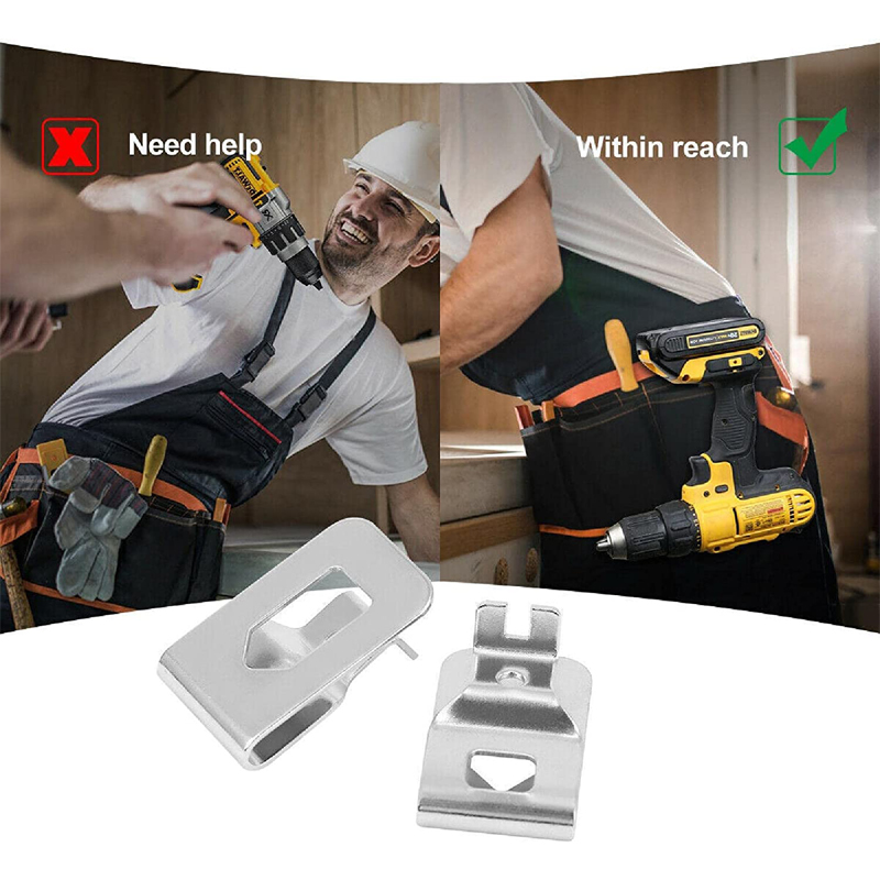 Perceuses sans fil Makita Dewalt Milwaukee, tournevis à percussion, porte-embout pour outil électrique, clip à crochet de ceinture avec vis, accessoires d'outils, 18V