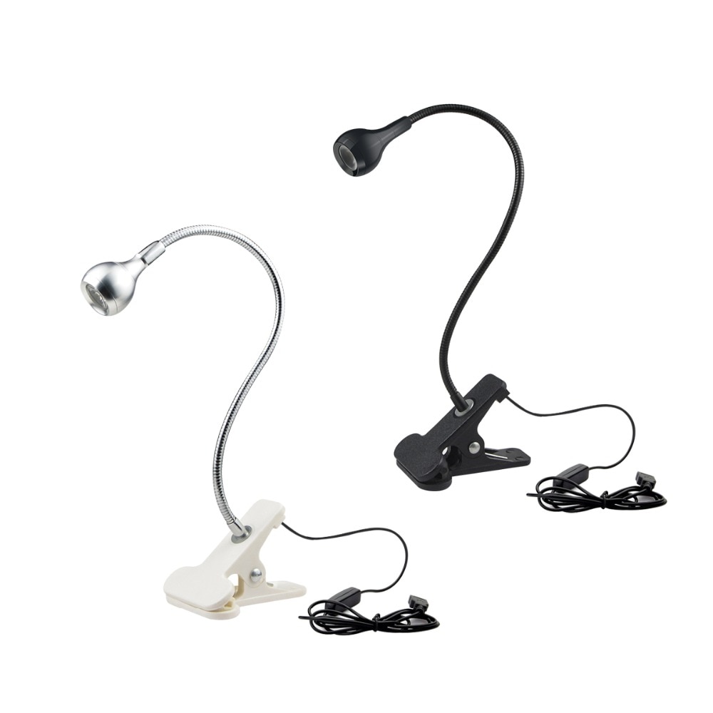 USB LED Lamp Met Clip 1 w Flexibele LED Leesboek Lamp Switch On/Off White Warm Wit Bureau lamp Voor Slaapkamer Woonkamer Verlichting